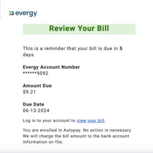 Overland Park Solar Bill