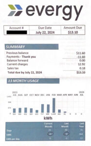 evergy solar bill